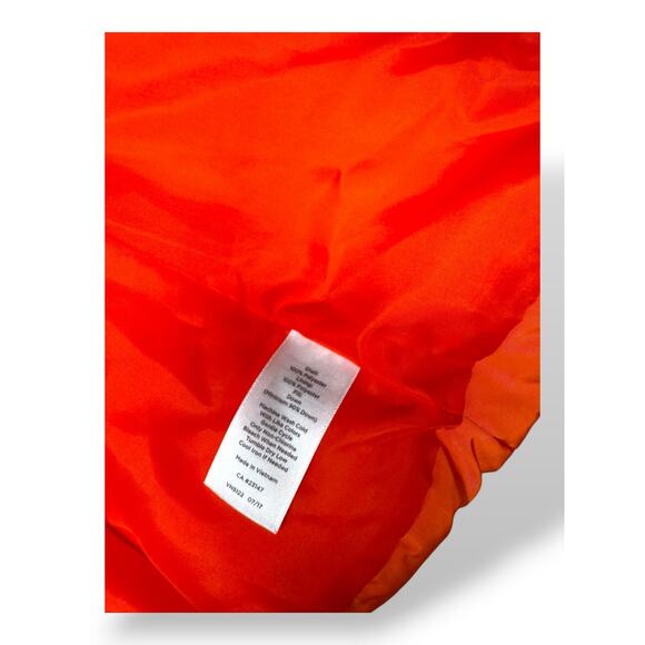Talbots Orange Down Puffer Vest XS Ruffle Zip - Picture 4 of 5
